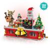 Non-Toxic City Creativity Winter Village Christmas Joyful Team Model Building Blocks Bricks Kids Toys Christmas Children Gifts