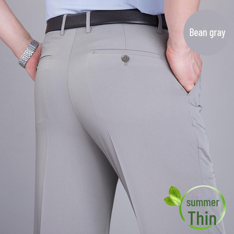 

Мужские летние шелковые брюки Mulberry с высокой талией, свободные белые брюки Waist 3 Chi = Size 40