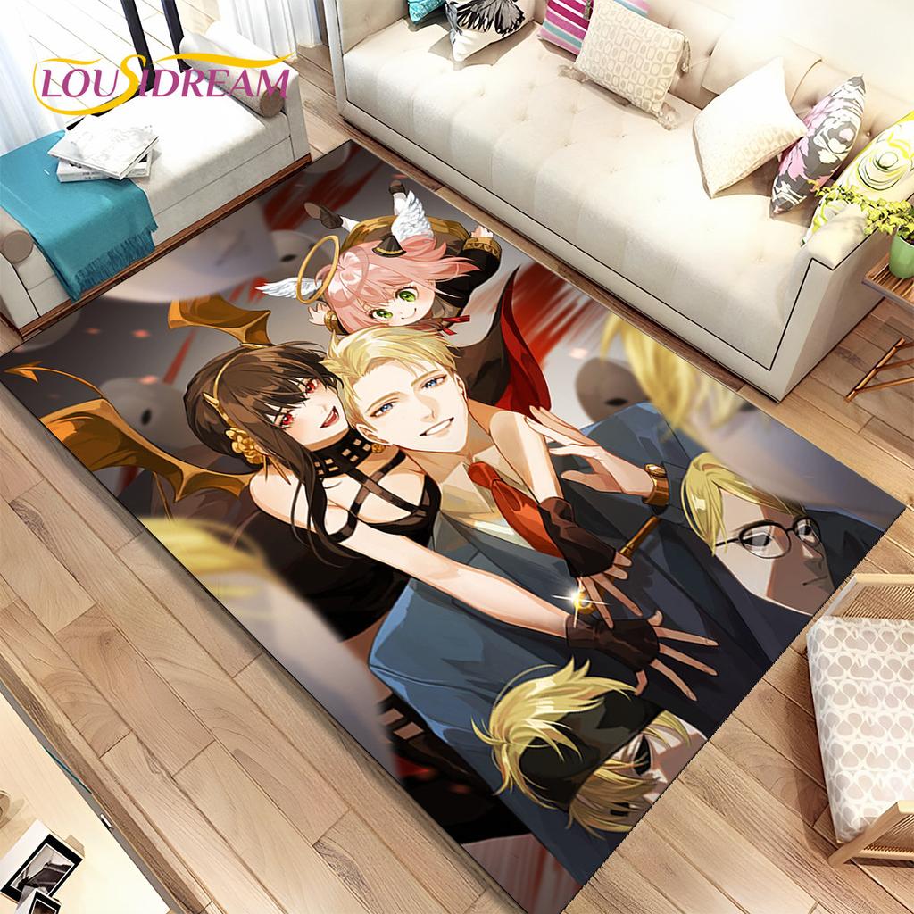 Japan Anime SPY×FAMILY Cartoon  Area Rug Large,Carpet Rug for Living Room Bedroom Sofa Doormat Decoration,kid Non-slip Floor Mat