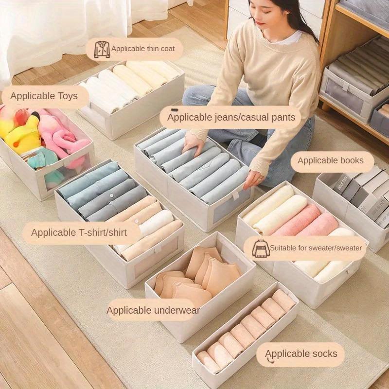 Sichtbare Kleiderschrank-Aufbewahrungsbox, Schrankschublade, Kleideraufbewahrungsbox für T-Shirts, Jeans, Unterwäsche, Hosen, Organizer-Box