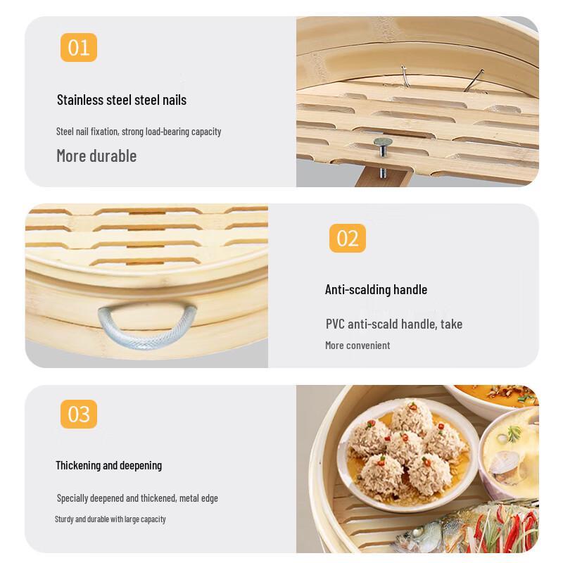 Zhengshangmei Handmade Bamboo Steamer Set