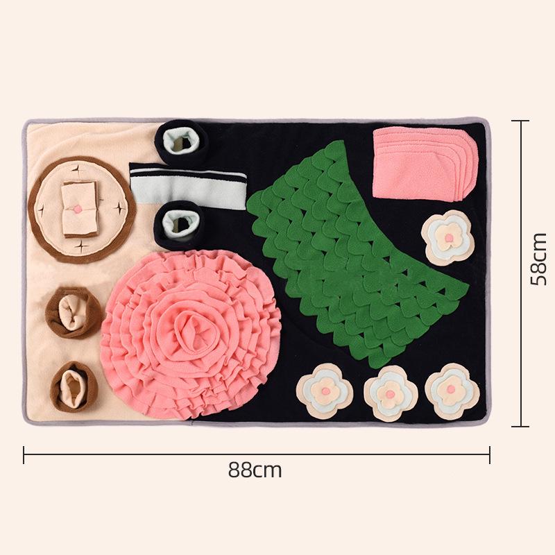 Pet Snuffle Mat: Dog & Cat Boredom Buster, Sniffing Toy, Energy Exertion, Slow Feeder, Enrichment Mat.