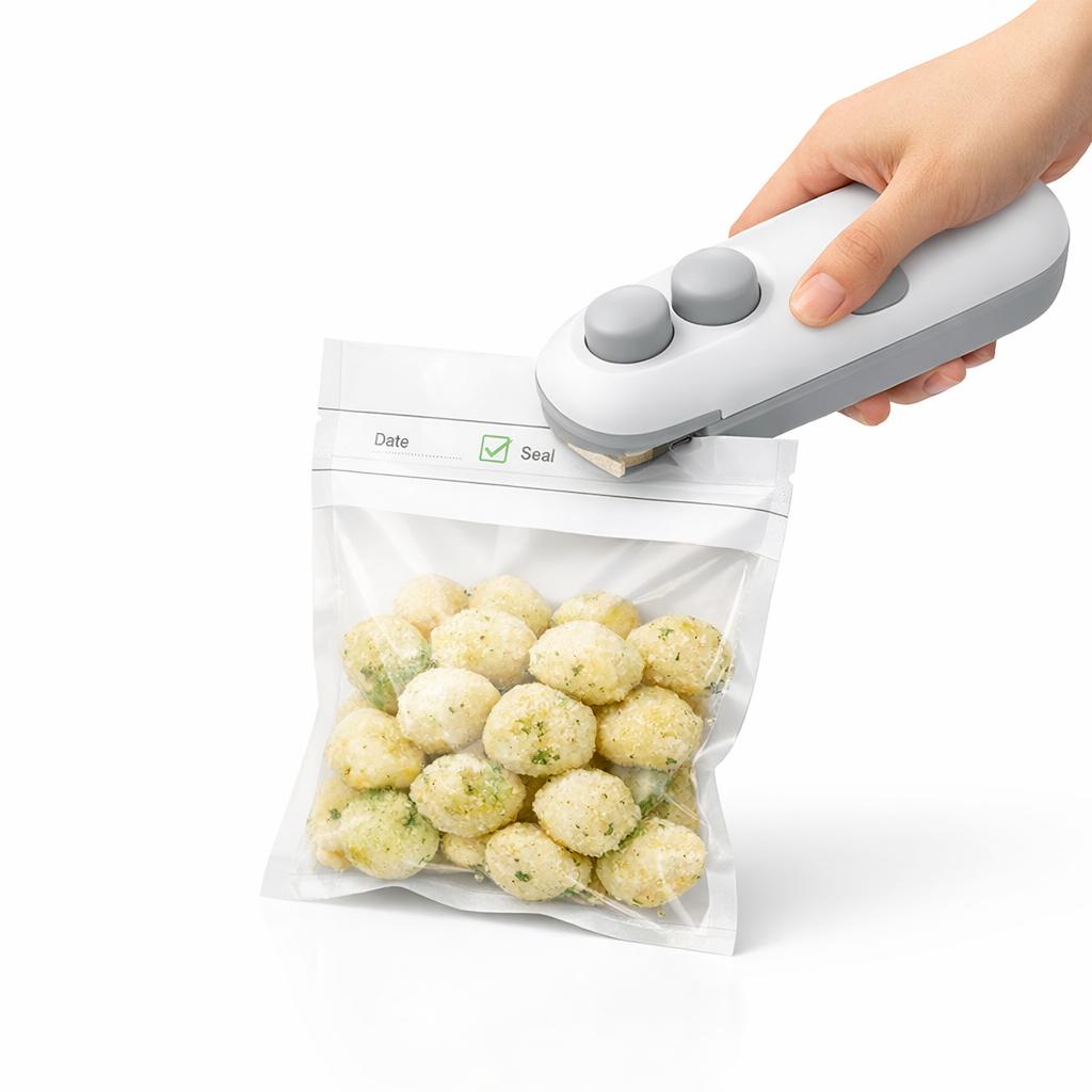

Daily Home Small Sealer - Hand Press Food-Grade Sealing Machine Snack Plastic Bag Fresh-Keeping Sealing Helper белый