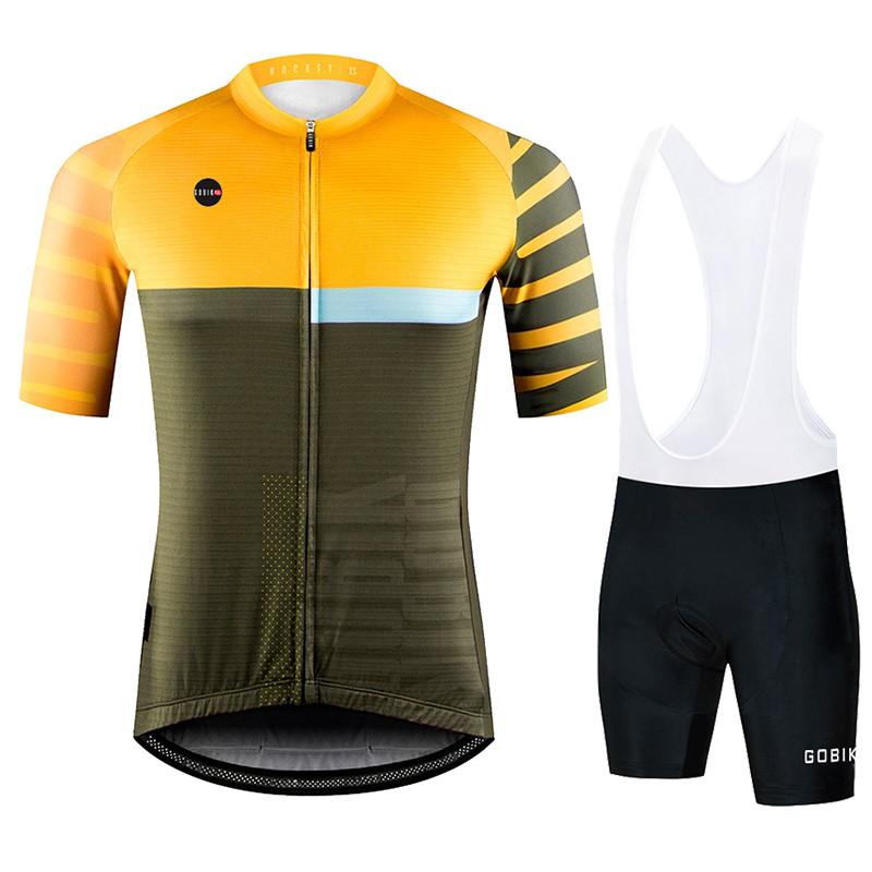 2026 Gobikful Men's Cycling Jersey Seamless Compression, Men's Cycling Jersey Breathable Quick-drying Men's Cycling Jersey Set 2024