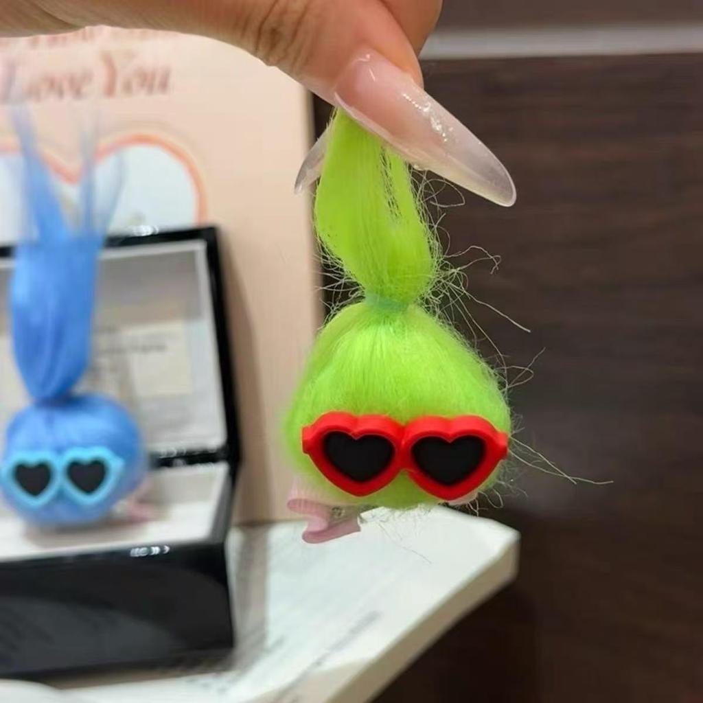 Super Cute Plush Doll Hair Clip Funny Sunglasses Design Ugly Cute Dopamine Duckbill Hairpin Girls Present