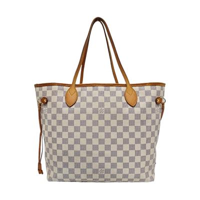 [Použitá] Kabelka Neverfull Mm z kostkovaného plátna s koženými detaily - Stav: Dobrý #17ATARO