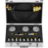 Hydraulic Pressure Test Kit, 250/400/600bar, 3 Gauges 11 Test Couplings 3 Test Hoses, Excavator Hydraulic Test Gauge Set with Portable Carrying Case