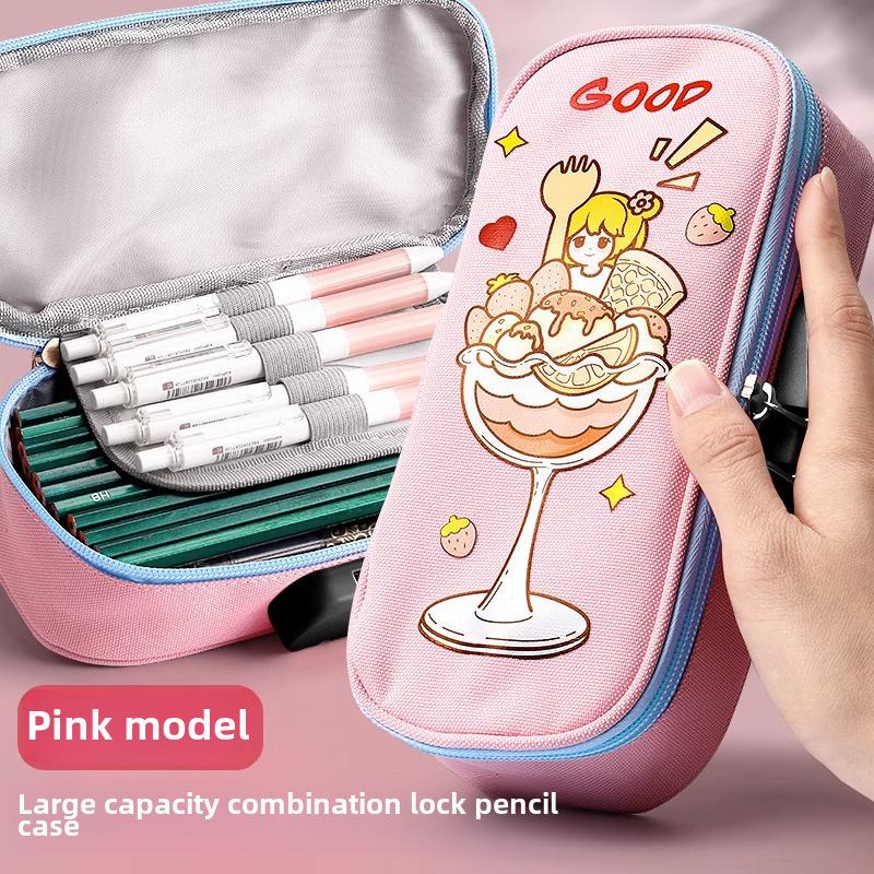 

Пенал большой вместимости с паролем для студентов: Многофункциональный пенал для мальчиков и девочек в средней и старшей школе.