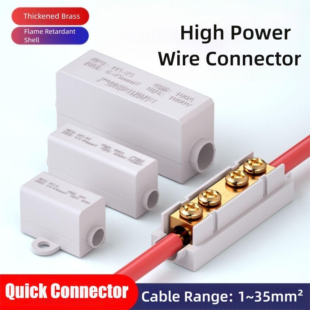 Large Current High Power Splitter Conductor Brass Fast Connector Quick Terminal Block  Electrical