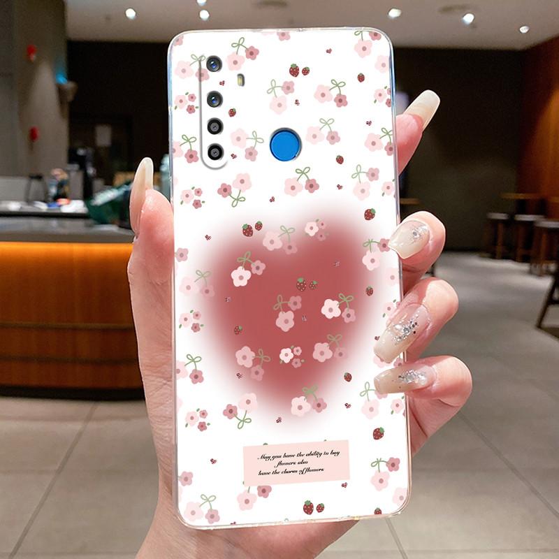 Case For Realme 5 5i 5s 5 Pro Capa Flower Butterfly Bow Phone Cases Realme5 5Pro 5i 5S Soft Silicone Transparent TPU Jelly Cover