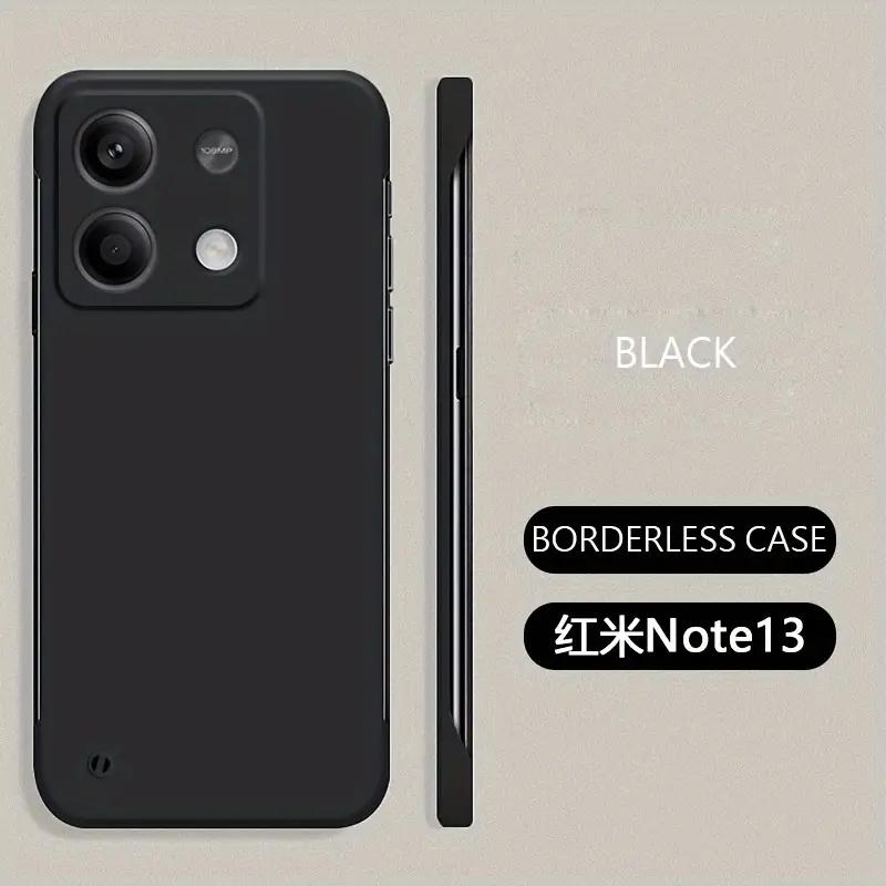 

Ультратонкий жесткий чехол для телефона из ПК с полным покрытием, безрамный чехол для Redmi Note 13 5G Note 13 Pro+ 5G POCO X6 / X6 Pro 5G F6 F6 Pro RedMi Note 13 5G чёрный