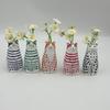 5pcs Whimsical Polka Dot Cat Vase Set Resin Flower Pot with Colorful Striped Cats Adorable Mini Decorative Figurine Home Decor