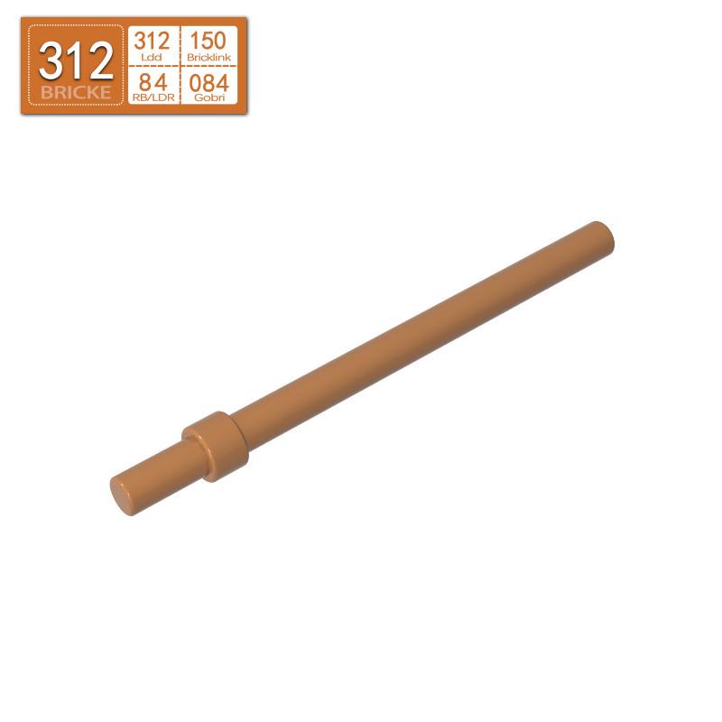 BRICKE Guest Building Blocks 1x6 with Stop Cylinder, Lego Compatible (63965, 18274, 93790, 4095)
