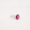Natural Pink Rubellite Gemstone 925 Sterling Silver Jewelry Handmade Bride Ring RR-46-13