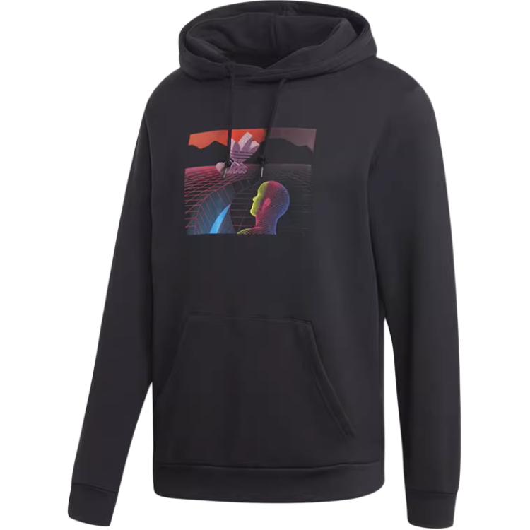 adidas Originals Men s 3D Print Hoodie Black DV2038 S
