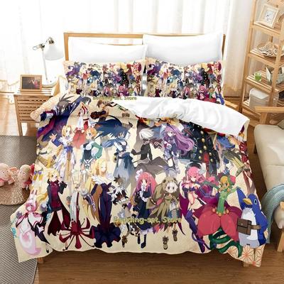 Ensemble de literie confortable avec impression d'anime, housse de couette et taies d'oreiller, tailles Simple, Jumeaux, Double, Queen, King, pour adultes et enfants
