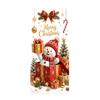 Decorative Stickers for Store Christmas Window Clings, Cute Snowman Santa Penguin Reindeer Durable Sunproof Glass Decal Glass, Reusable Holiday Static