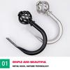 (Great home)Curtain Hook Strap Wrought Iron U-shaped Window Decoration Accessories