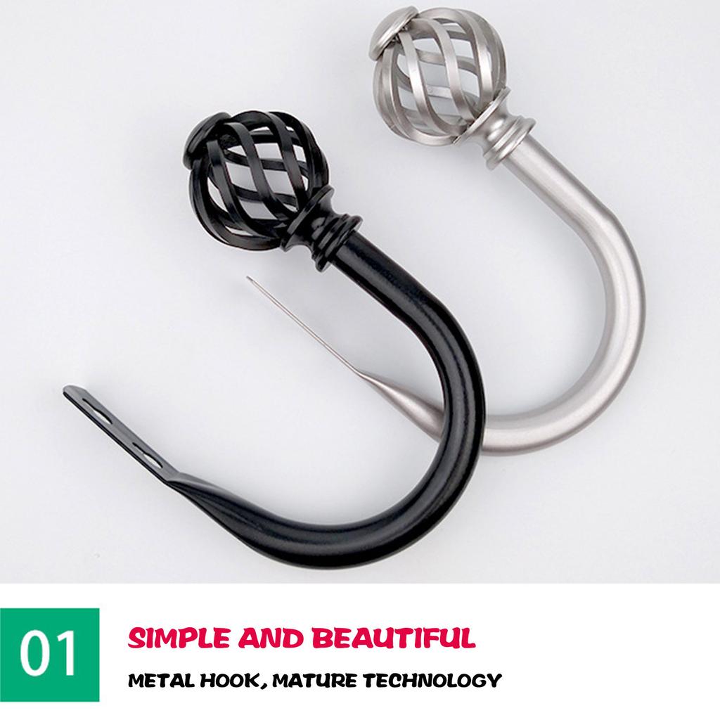 (Great home)Curtain Hook Strap Wrought Iron U-shaped Window Decoration Accessories
