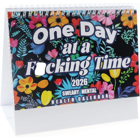 2026 Mental Health Desk Calendar, 2026 FK it Calendar, Sweary Mental Health Calendar Monthly Planner for Wall Decor