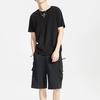 Li Ning T Shirts Men's Black Crew Neck Moderate Straight Fit AHSQ237-2