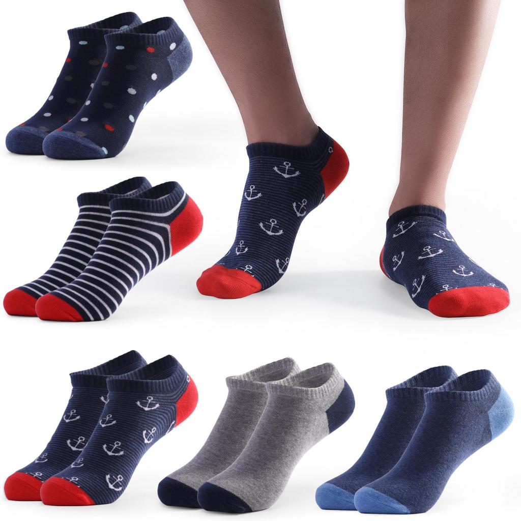 Men's Plus Size Summer Low-Cut Cotton Socks, 80% Cotton, Short, Slightly Thick, Hot Selling