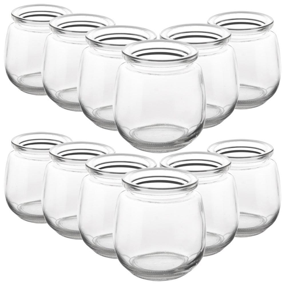 12x Glass Jars Jars Containers Cups Yogurt Cups Desserts 200ml
