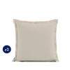 Set of 2 Pillowcases - - 63 X 63 Cm - Light Beige