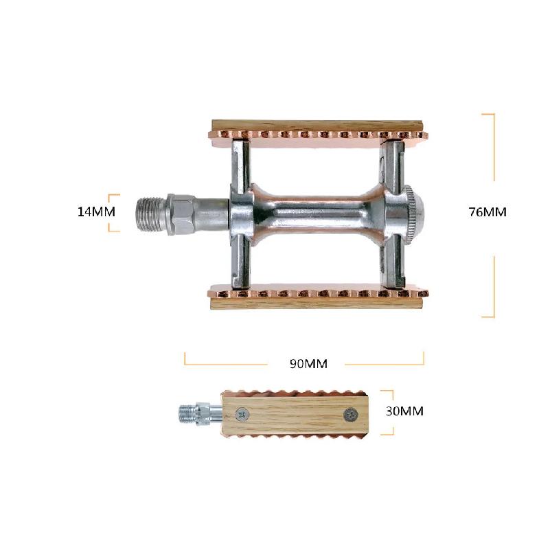 New Non-slip Pedal Ultralight Bike MTB Road Bike Pedal Cycling Classical Retro Wooden Styles Bicycle Pedals