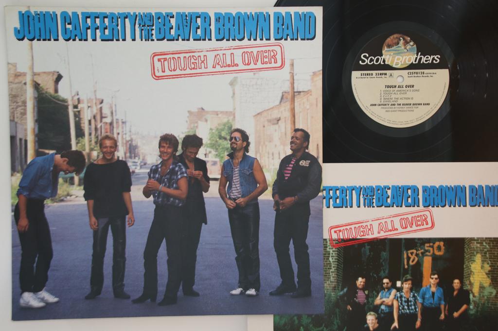 LP Record JOHN CAFFERTY - Tough All Over C25Y0128 SCOTTI BROS 1985 Japan Rock Used