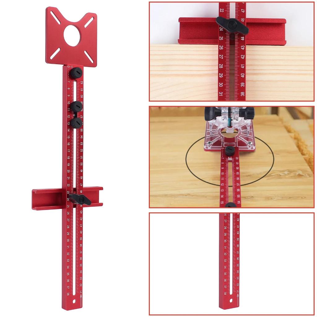 4 in 1 Router Milling Groove Bracket Multifunctional Cabinet Hardware Jig Router Guide Aluminum Router Circle Cutting Jig