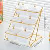 3 Tier Dried Fruits Tray Multifunctional Decoration Serving Container Nuts Tray Nordic Stylish for Candy Cupcake Snack Nuts Home