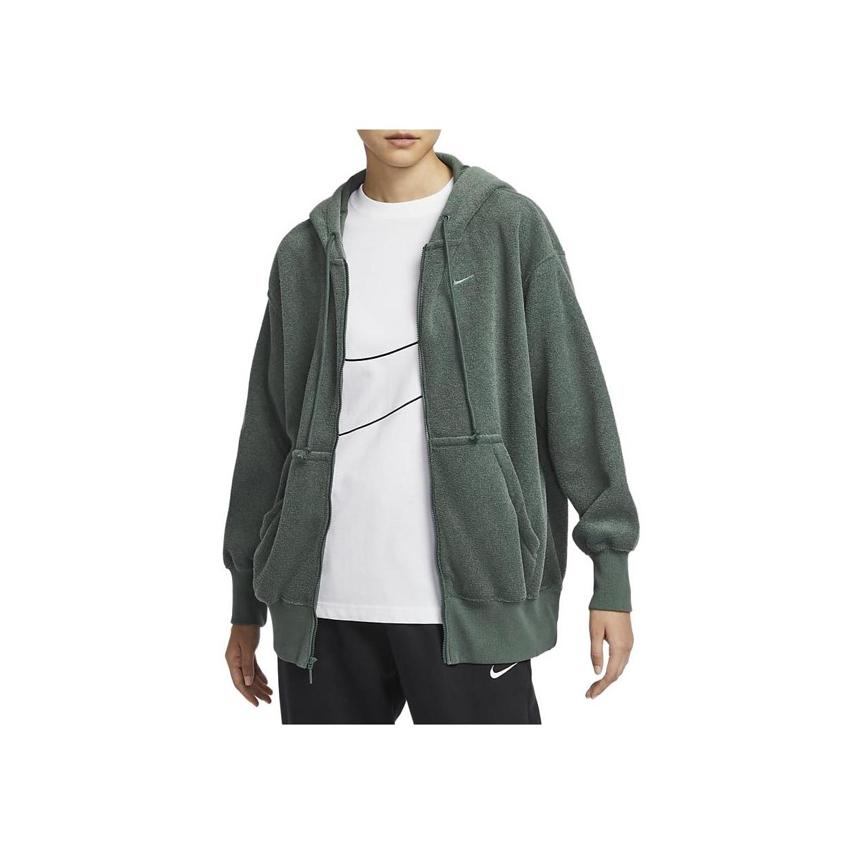 Nike Sports Casual Hooded Long Sleeve Jacket Women Jackets Green FZ1268338 S