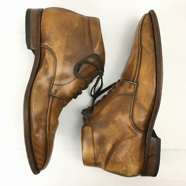 VAN LIER Handmade All Leather Chukka Boots Brown Size 7.5 26.0 Men’s(USED)