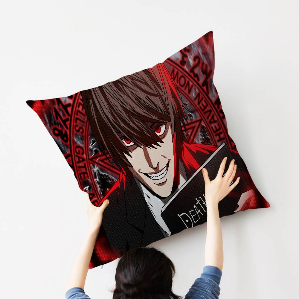 Anime D-Death N-Note Cushion Cover Polyester Sofa Cushions Decorative Throw Pillows Home Decoration Pillowcover
