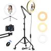 Yoobao LED Ring Light with Arm and Tripod Handheld Direct Streaming 160W High 3 Color 10 Dimmable Actress Photography Selfie Lighting Auxiliary