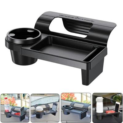 Supporto per tazza per auto, supporto per telefono, scatola organizer multifunzionale per auto con portabicchieri, portabevande, porta laterale, finestra, porta telefono, portaoggetti sospeso per veicolo