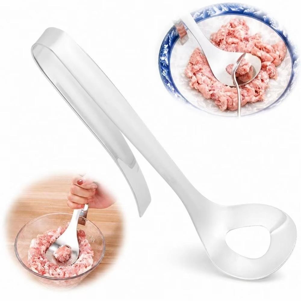 Smooth Shrimp Manual Extrusion Spoon Fall-resistant Fish Ball Squeeze Spoon Meatball Scoop Kitchen
