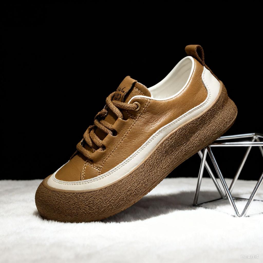 Thick-soled Soft Little White Shoes for Women's 2025 Autumn New Delicate and Versatile Casual Sports Single-board Shoes, High-end Soft Leather