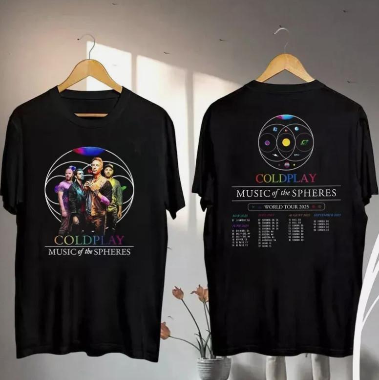 2026 Coldplay Music of the Spheres Tour T-Shirt Coldplay Band 2026 Concert XXXXL