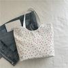 Gentle Sweet Flower Print Women's Bag 2026 Newest Drawstring Shoulder Bag High-Value Floral Bow Underarm Bags For Shopping