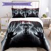 3pcs Halloween horror Bedding Set Duvet Cover Closure Includes 1 Duvet Cover & 2 Pillowcases, Soft and Comfortable for All Seasons.