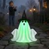 Outdoor Hanging Ghost Decor Electric Lifting Halloween Decoration with Voice/Remote Control, Interactive Scary Glowing Haunted House Party Supplies