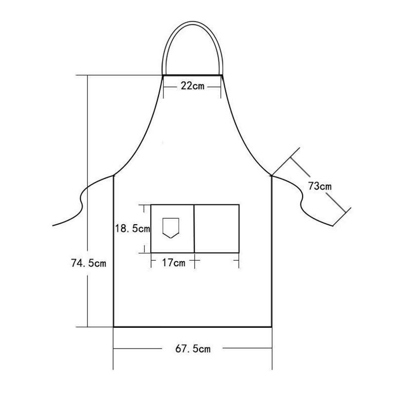 Fashion Kitchen Apron For Woman Men Chef Work Aprons For Grill Restaurant Bar Shop Cafes Beauty Nails Studios Uniform