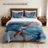 Elegant Ballet Personalized Custom Name 3‑Piece Bedding Set Soft Duvet Cover Set For Bedroom Home Decor