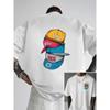 European Size Hip-Hop Style, Trendy Double-Sided Print Pattern Men'S Fashionable T-Shirt, Suitable for Home Casual Wear Or Outdoor Fitness Activities