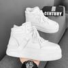 Men's Shoes Autumn and Winter 2025 New Trend Personalized Thick-soled Heightening Casual Board Shoes Men's High-top Leather Sports White Shoes