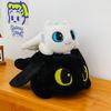 Adorable Rabbit Fur Fluffy Toothless Dragon Plush Toy Cuddly Pillow For Girls Birthday Gift
