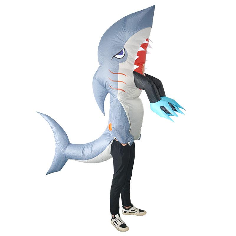 Halloween Cos Man-Eating Shark Inflatable Costume Festival Performance Cartoon Animal Stage Role-Playing Costume Prop Modeling