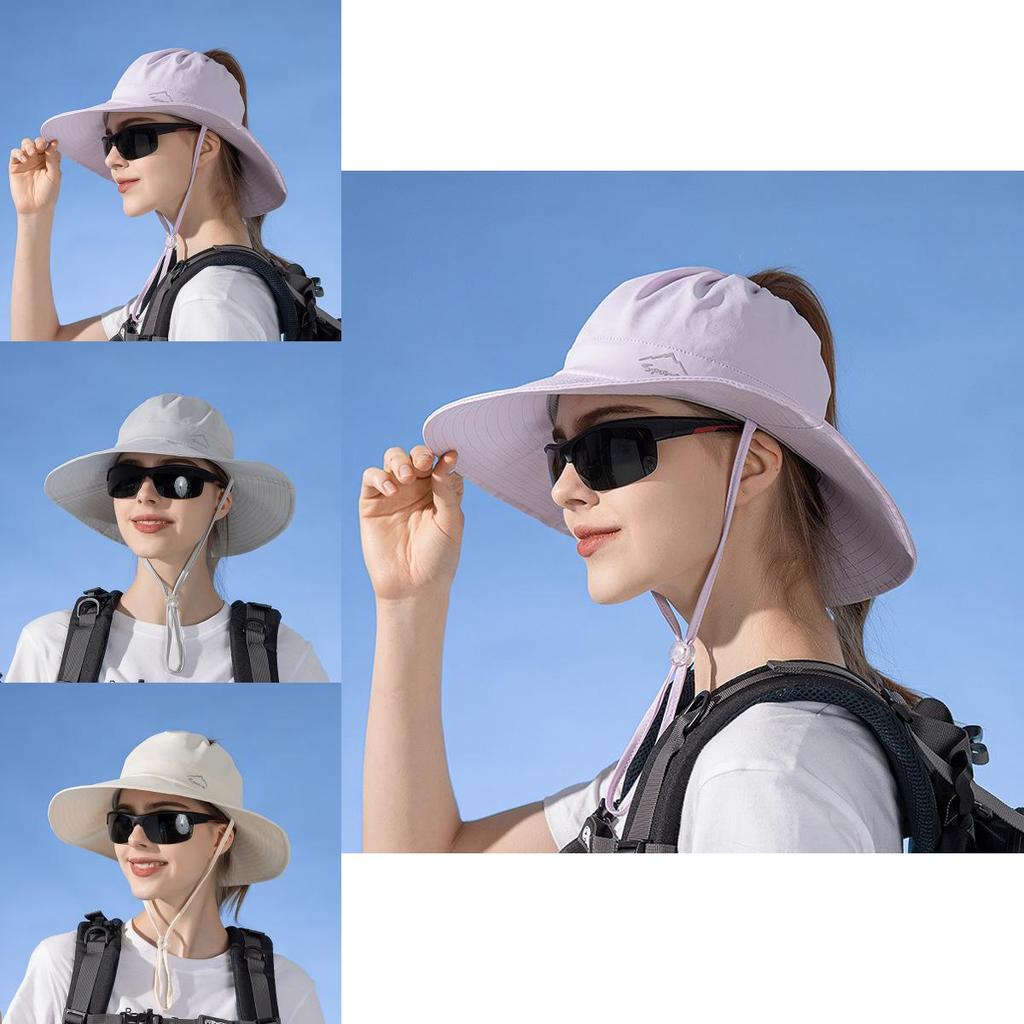 Ice Silk Outdoor Sun Hat With Wide Brim For Summer Hiking And Fishing Protection